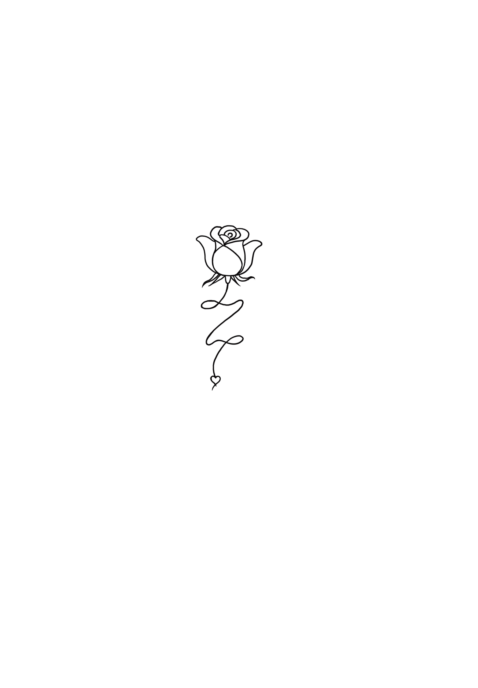 Rose flash tattoo design
